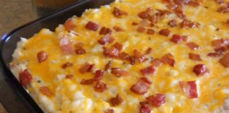 Twice Baked Potato Casserole With Bacon