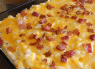 Twice Baked Potato Casserole With Bacon