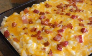 Twice Baked Potato Casserole With Bacon