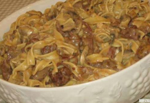 BEEF STROGANOFF CASSEROLE