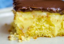 Boston Cream Pie Poke Cake