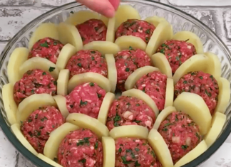 Boil Potatoes And Slice Them. Arrange With Meatballs And Cheese And Bake For A Delicious French Treat