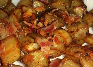Roasted Potatoes with Bacon, Garlic & Onions!