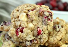 WHITE CHOCOLATE OATMEAL CRANBERRY COOKIES