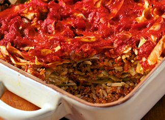 Sauerkraut Lazy Cabbage Roll Casserole