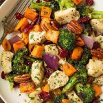 Chicken Broccoli and Sweet Potato Sheet Pan Dinner