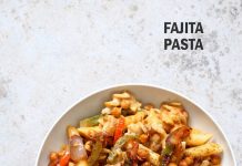 VEGAN FAJITA PASTA WITH CHICKPEAS & PEPPERS