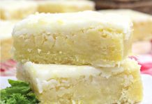 LEMON BROWNIES WITH GLAZE