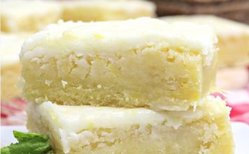 LEMON BROWNIES WITH GLAZE