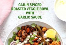 Cajun Roasted Vegetable Bowl with Creamy Garlic Dressing