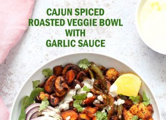 Cajun Roasted Vegetable Bowl with Creamy Garlic Dressing