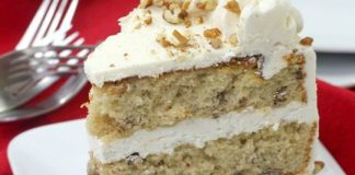 BROWN BUTTER PECAN CAKE WITH CINNAMON BUTTERCREAM FROSTING