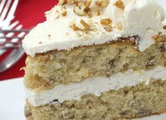 BROWN BUTTER PECAN CAKE WITH CINNAMON BUTTERCREAM FROSTING