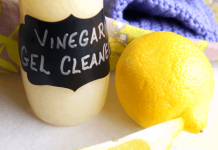 DIY Lemon Vinegar Gel For Cleaning