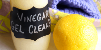 DIY Lemon Vinegar Gel For Cleaning