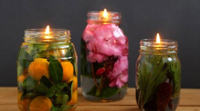 DIY Relaxing Mason Jar Water Candle To Help You Unwind.