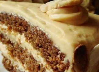 Butterscotch Cake with Caramel Icing