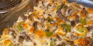Philly Cheese Steak Casserole