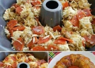 Pepperoni and Mozzarella Pull Apart Bread