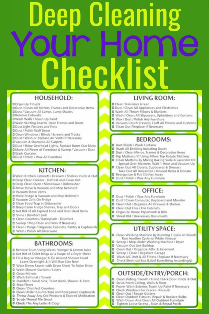 Room By Room Deep Cleaning Checklist To Help You Spring Clean Your Home