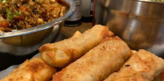 CRAB RANGOON EGG ROLLS