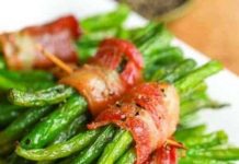 Bacon Wrapped Green Bean Bundles