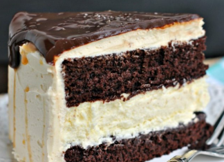 Salted Caramel Chocolate Cheesecake Cake