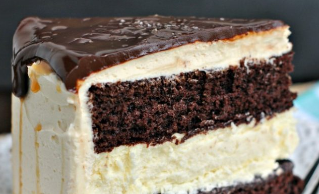 Salted Caramel Chocolate Cheesecake Cake