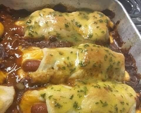 Chili Cheese Dog Bake
