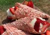 Cream Cheese and Strawberry Stuffed Waffle Cones