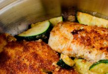 Pan Fried Parmesan Chicken & Zucchini