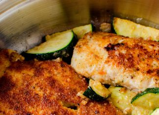 Pan Fried Parmesan Chicken & Zucchini