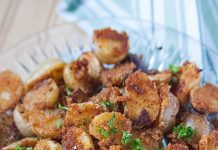 Crispy Garlic Parmesan Potatoes!
