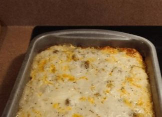 Biscuits and Gravy Breakfast Casserole