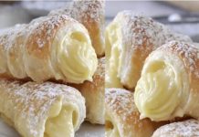 Crisp and Buttery Italian Cream Filled Cannoncini