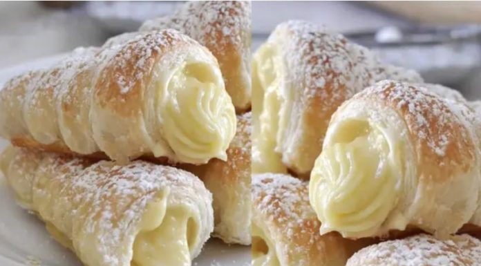 Crisp and Buttery Italian Cream Filled Cannoncini
