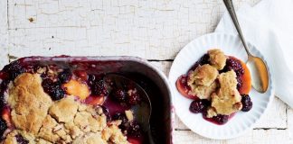 PEACH BLACKBERRY COBBLER