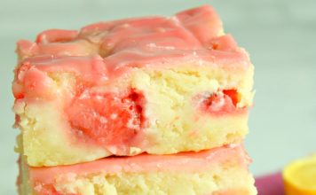 Strawberry Lemon Blondies!