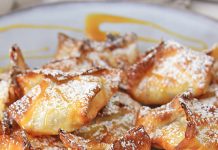 Air Fryer Caramel Apple Wontons