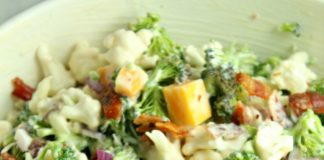 Loaded Broccoli Cauliflower Salad (Low Carb)