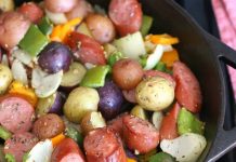 Cabbage and Sausage Foil Packets