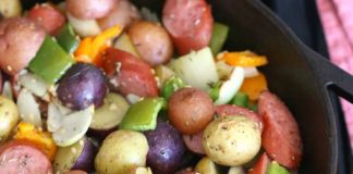 Cabbage and Sausage Foil Packets