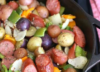 Cabbage and Sausage Foil Packets
