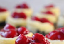 MINI CHERRY CHEESECAKES