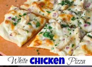 ROASTED GARLIC WHITE CHICKEN PIZZA