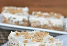 Apple Blondies with Caramel Buttercream