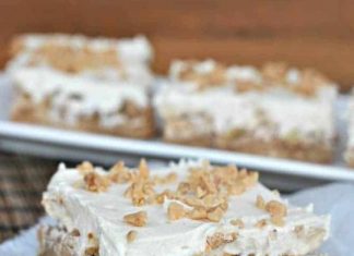 Apple Blondies with Caramel Buttercream