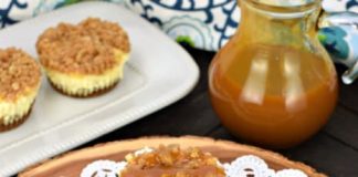 Mini Caramel Apple Cheesecakes