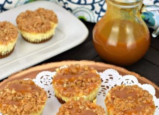 Mini Caramel Apple Cheesecakes