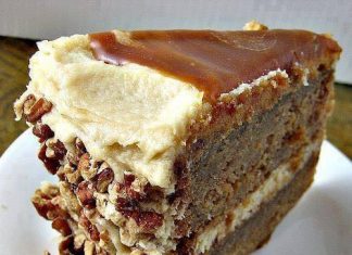 Apple-Spice Layer Cake with Caramel Swirl Icing